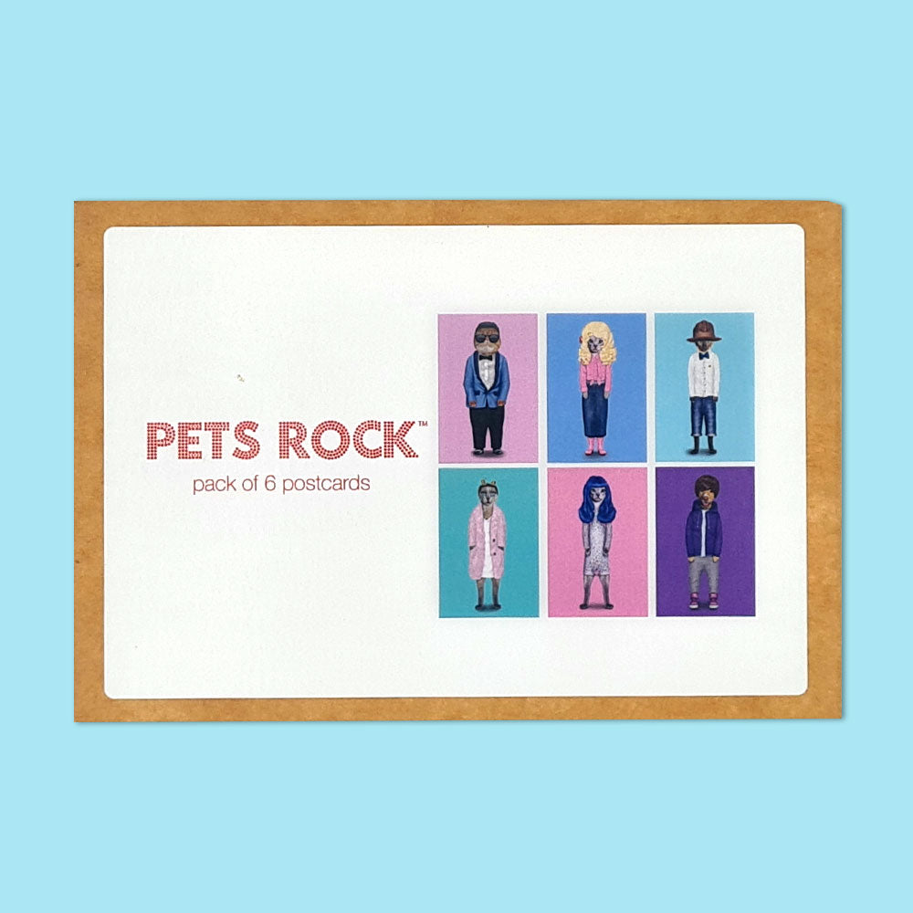 מארז גלויות Pets Rock - כוכבי פופ