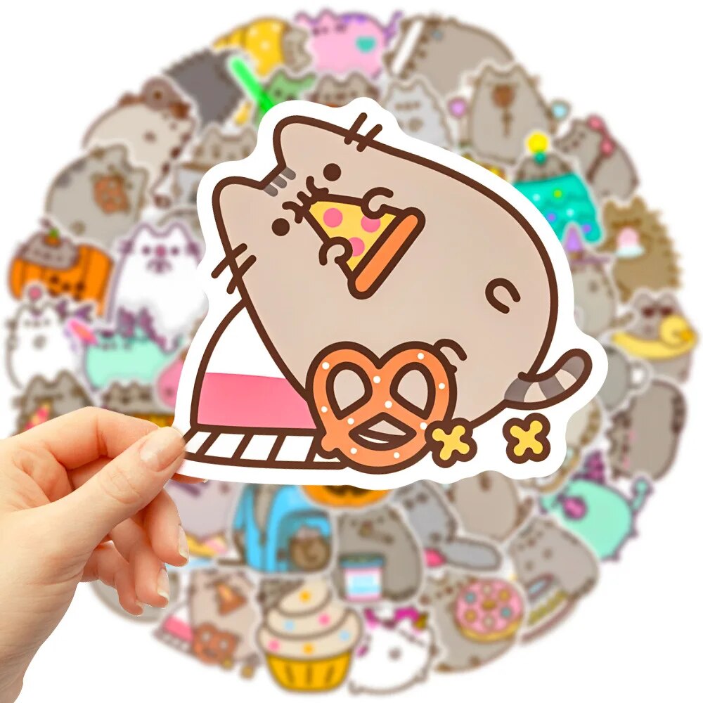 מדבקות החתולה Pusheen