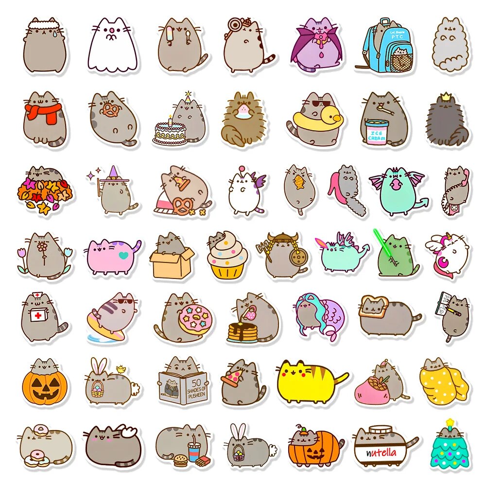 מדבקות החתולה Pusheen