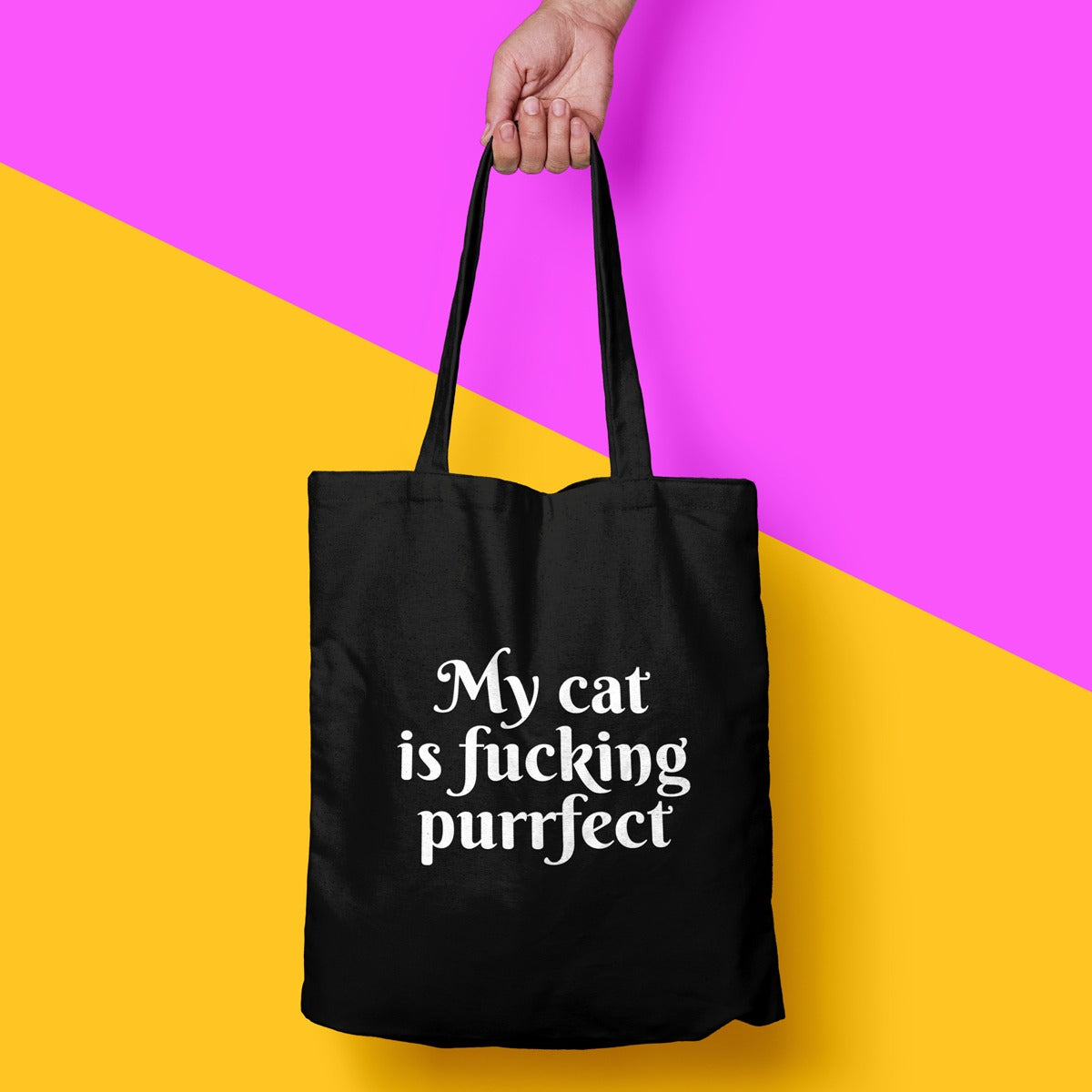 תיק My cat is fucking purrfect