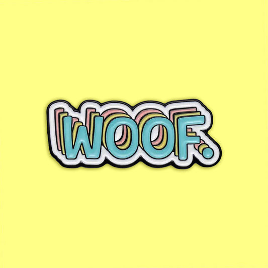 סיכת אמייל Woof