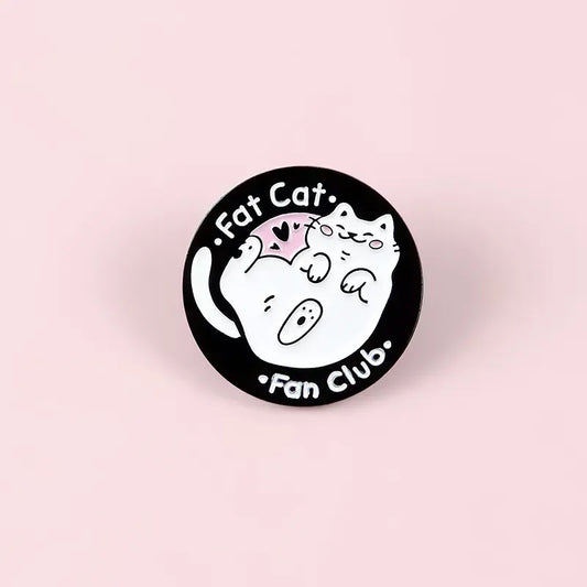 סיכת אמייל - Fat cat fan club