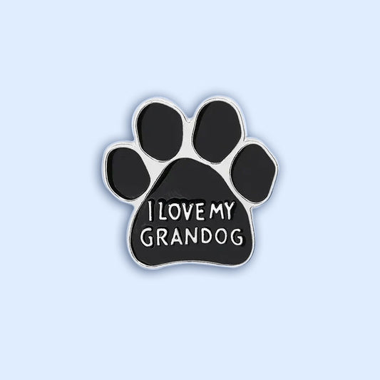סיכת אמייל I love my grandog