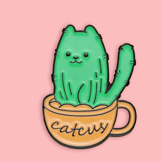 סיכת אמייל Catcus