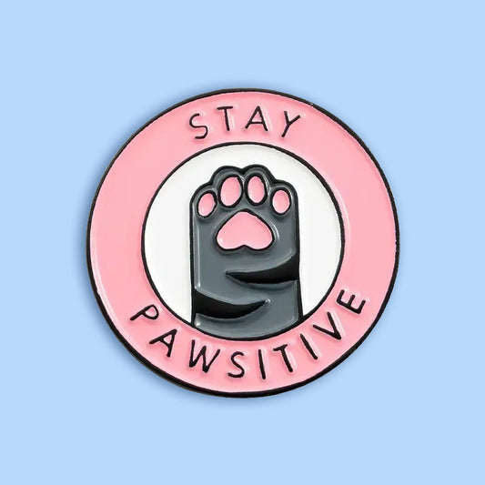 סיכת אמייל Stay Pawsitive