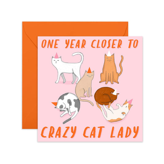 כרטיס ברכה Crazy Cat Lady