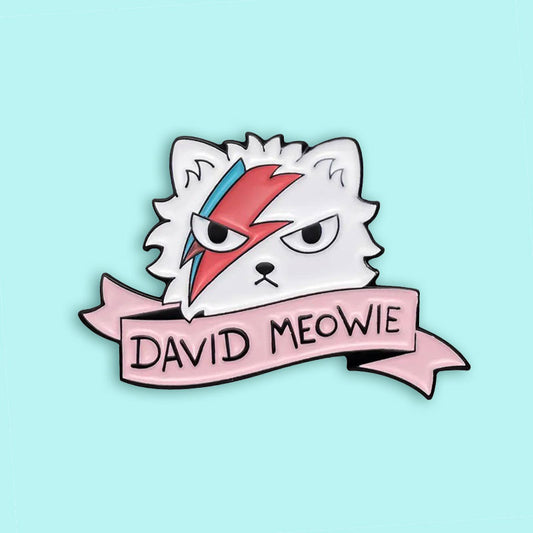 סיכת אמייל David Meowie