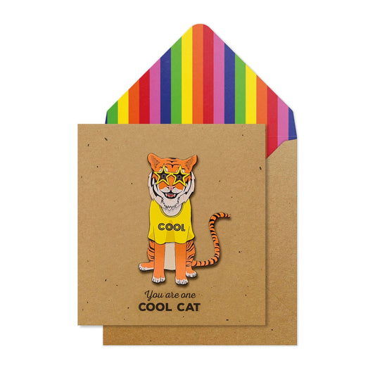 כרטיס ברכה Cool Cat