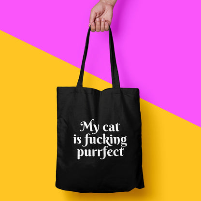 תיק My cat is fucking purrfect